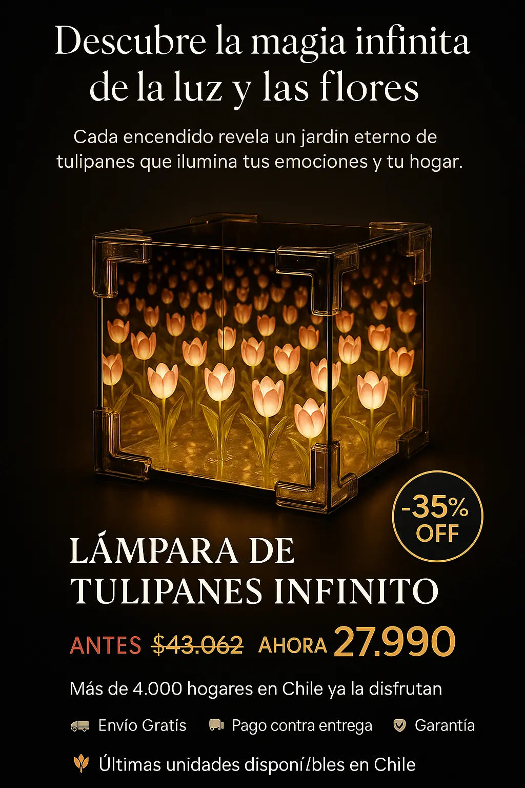 InfinityLove™ I Lámpara de Tulipanes