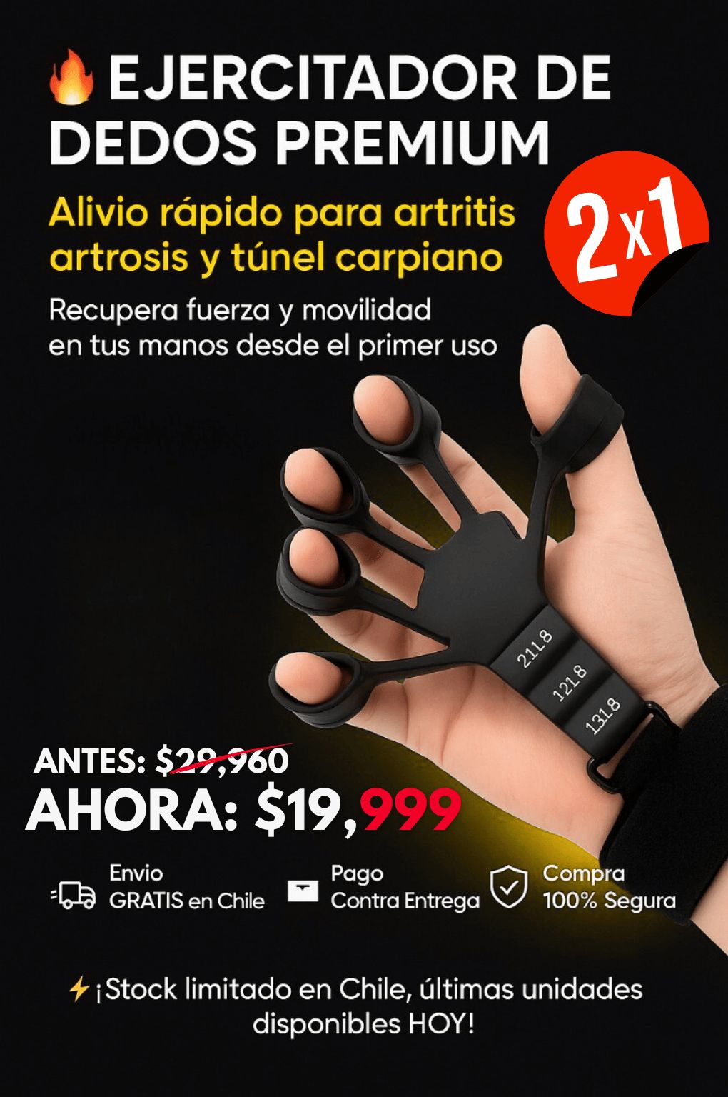 Ejercitador de dedos medico 2X1 50% 🎁0FF