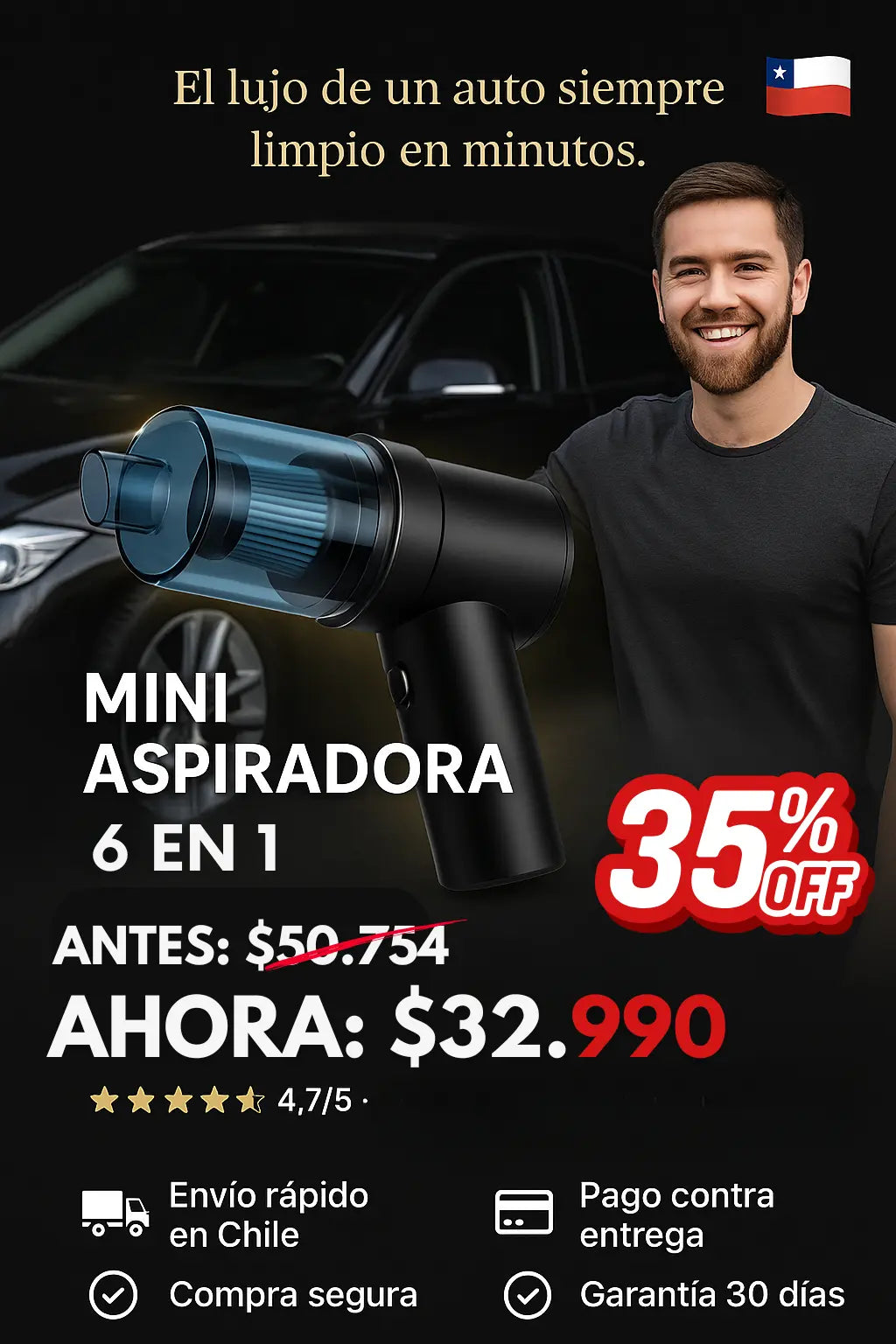 Aspiradora CleanMaster® I  Limpieza Instantánea 6 EN 1 🎁-35% OFF