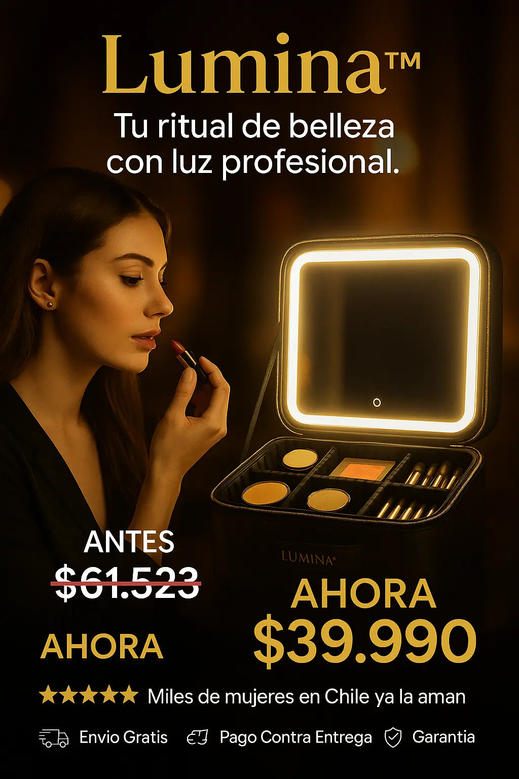 Lumina™ I Organizador Con espejo premium