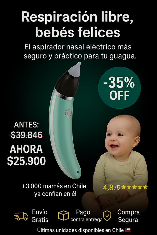 👶🏻 BabyClear™ I Aspirador Nasal Eléctrico para Bebés 🎁-35% OFF